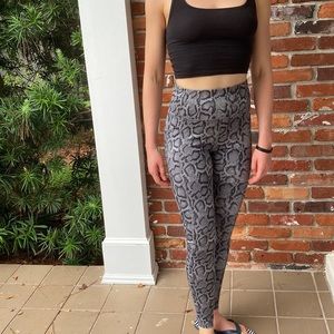 Snake print leggings
